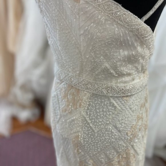 Sweetheart Beaded Calla Blanche Wedding Dress - Picture 4 of 7